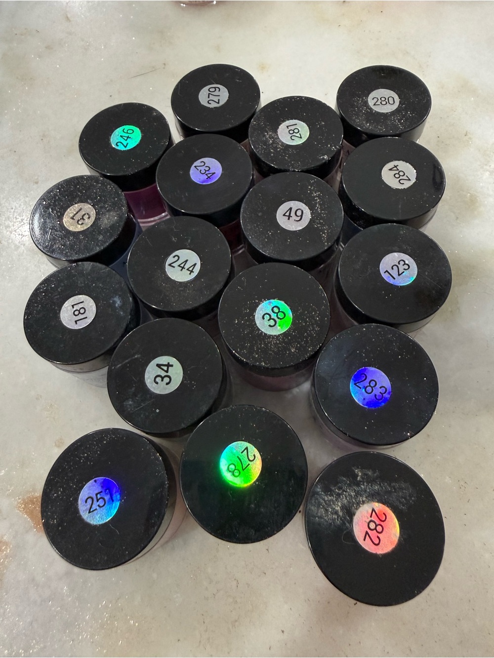 Assorted Nail Powder Jars - Multi Color - Picture 2 of 11